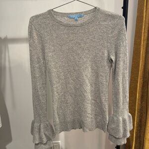 ANTONIO MELANI Gray Fitted Crew Neck Sweatshirt